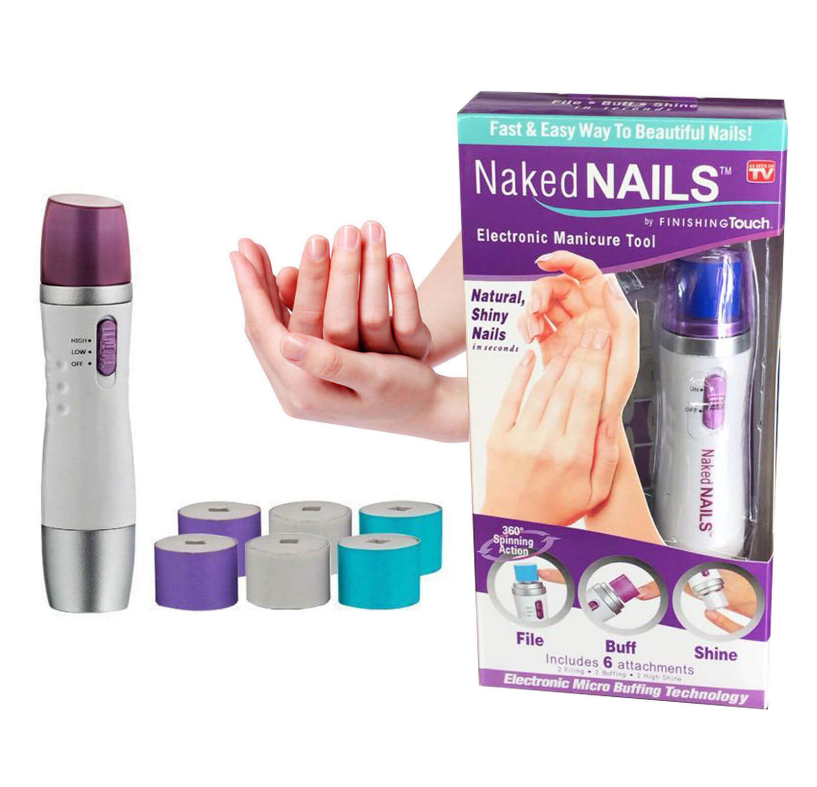 NAKED Nails Electronic Manicure Tool for pocket use